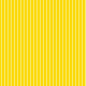 Small PinStripe Pattern Vertical in White on School Bus Yellow