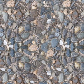 Cobblestone Terrazzo- Texture in Nature- Rainbow- Regular Scale