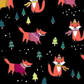 little fox in winter multi