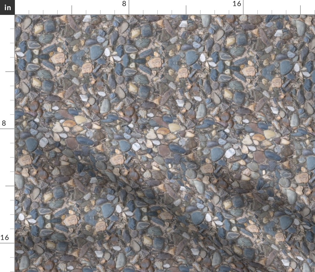 Cobblestone Terrazzo- Texture in Nature- Rainbow- Small Scale
