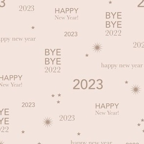 Happy new year 2023 - typography abstract minimalist text design