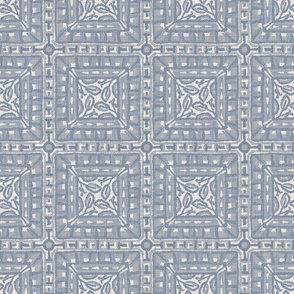 Seamless french farmhouse linen summer block print background. 