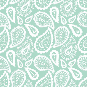 Paisley pale green