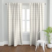 TRIPLE Window pane plaid Tans on cream