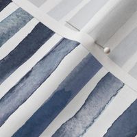 Blue Stripes Watercolor Stripes Blue Nautical Medium Blue