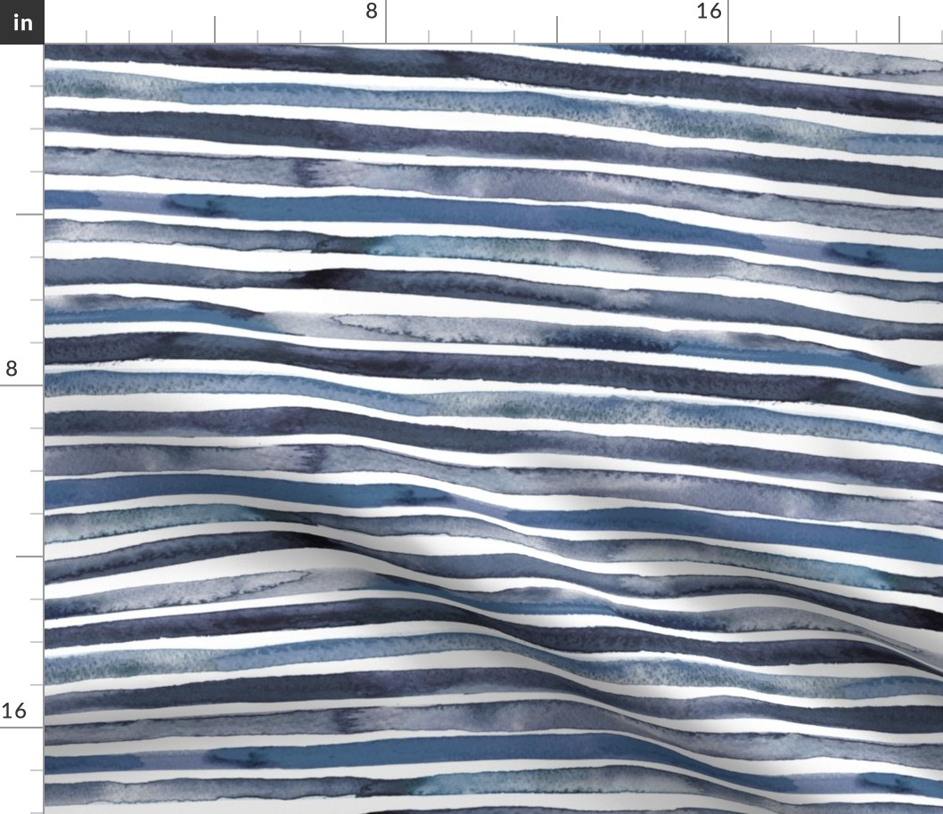 Watercolor stripes Blue