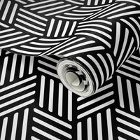 Black and White Geometric Abstract Lines