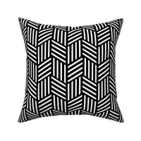 Black and White Geometric Abstract Lines