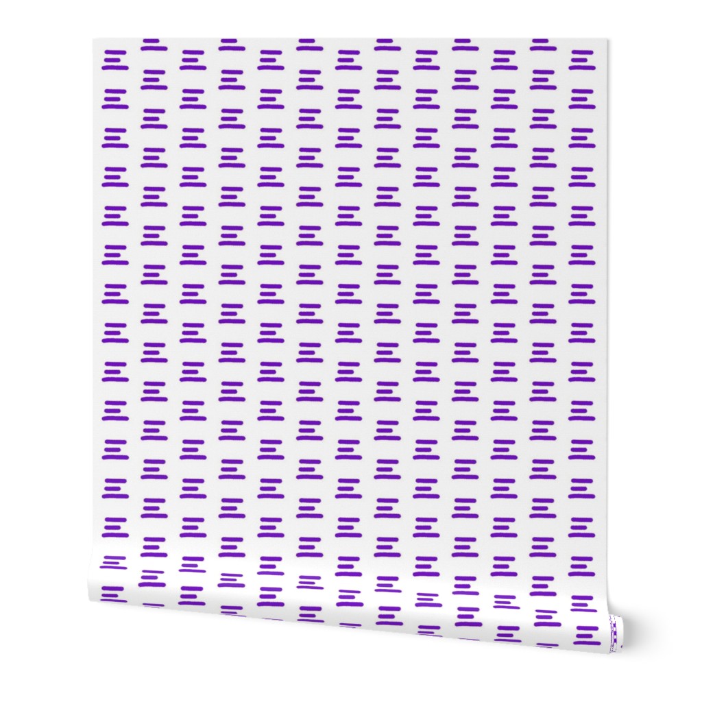 Three lines in purple