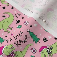 Fa La La Rawr Christmas T-Rex, Pink
