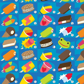 Ice Cream Truck Decals - blue