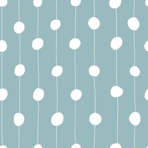 Beads on a String (blue and white)