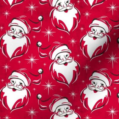 'Tis The Season Retro Santa - Christmas Red White - Regular Scale