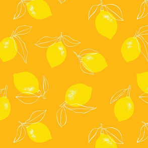 Scattered Lemons - yellow