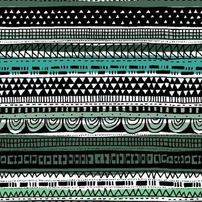 hand-drawn stripe with green/teal