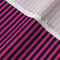 Small Barbie Pink Bengal Stripe Pattern Horizontal in Black