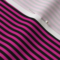 Small Barbie Pink Bengal Stripe Pattern Vertical in Black