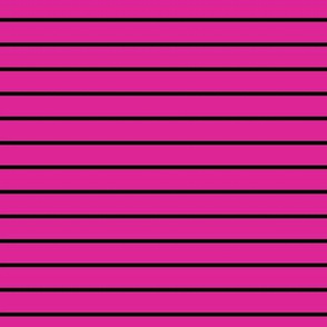 Barbie Pink PinStripe Pattern Horizontal in Black
