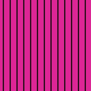 Barbie Pink PinStripe Pattern Vertical in Black