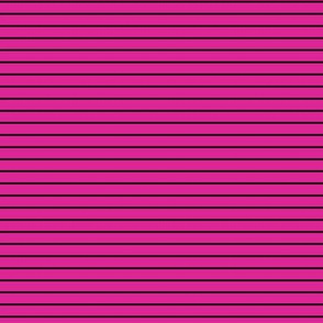Small Barbie Pink PinStripe Pattern Horizontal in Black