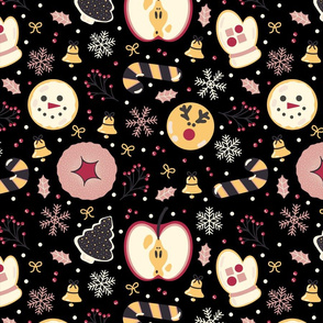 Dark Christmas Cookies Pattern