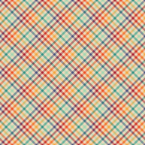 Rainbow Plaid 03 Fabric