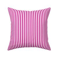 Barbie Pink Bengal Stripe Pattern Vertical in White