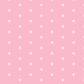 White Polka Dots on Pink