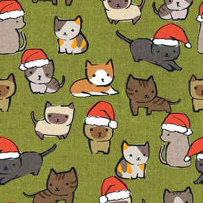 Christmas Cats {Fir Green}