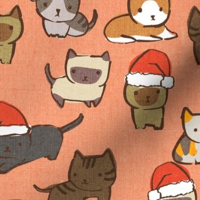 Christmas Cats {Vintage Red}