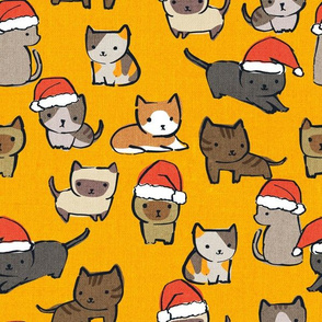 Christmas Cats {Gold}