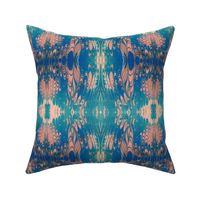 Blue and Pink Marbled Silk Kaleidoscope