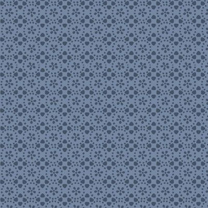 Annie: Slate Blue Small Floral, Dusty Blue Small Print