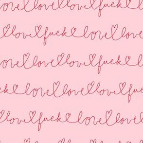 Love Fuck Valentine Pink Small scale