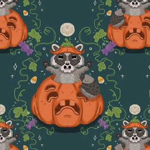 Pumpkin Raccoons