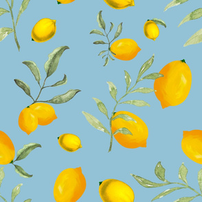 Summery citrus,lemon fruits pattern 