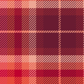 Plaid Red and Pinks Large