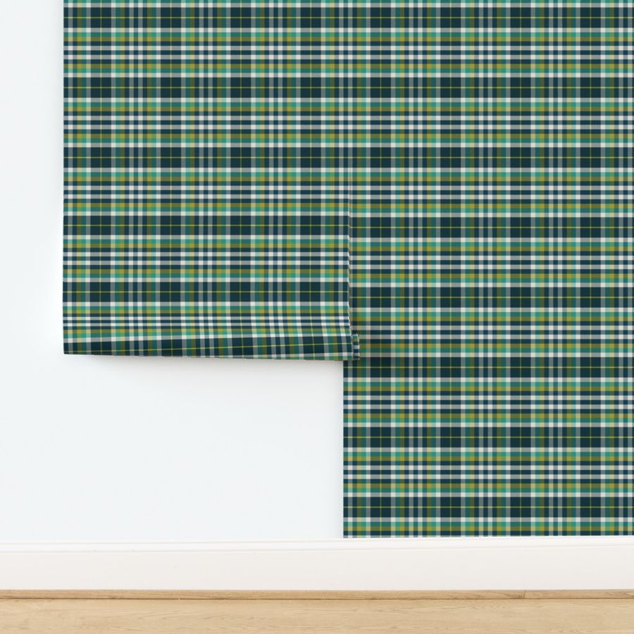 Plaid Blue and Greens Medium