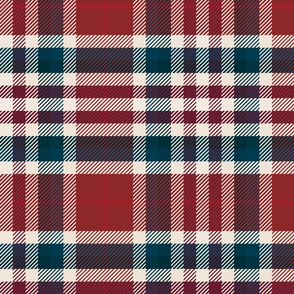 Plaid Red and Blue Medium