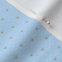 Crowns and Dots on Light Blue (tiny)