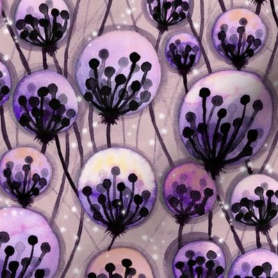 Glowing Fantasy Bubble Flower - Lilac