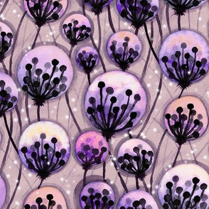 Glowing Fantasy Bubble Flower - Lilac