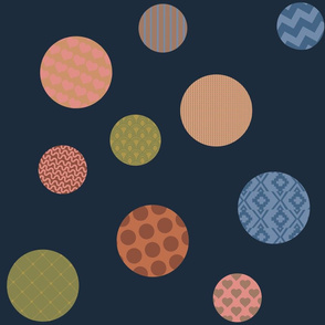 Patterned spots navy