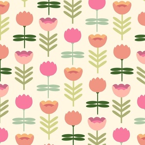 Mod pastel retro Tulips