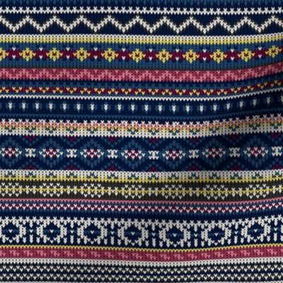 mini fairisle in navy