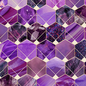 textured hexagons - purple