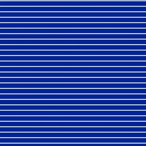 Small Imperial Blue Pin Stripe Pattern Horizontal in White