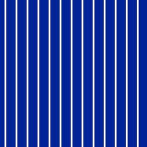 Imperial Blue Pin Stripe Pattern Vertical in White