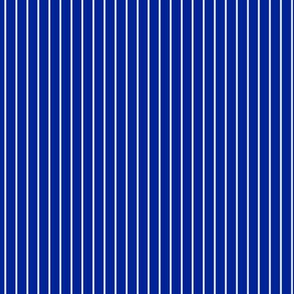 Small Imperial Blue Pin Stripe Pattern Vertical in White