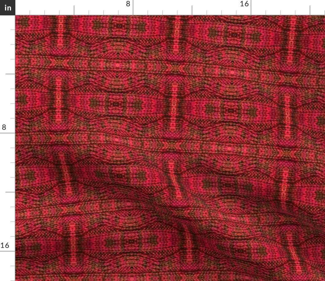 Mottled Red Pillar Knit